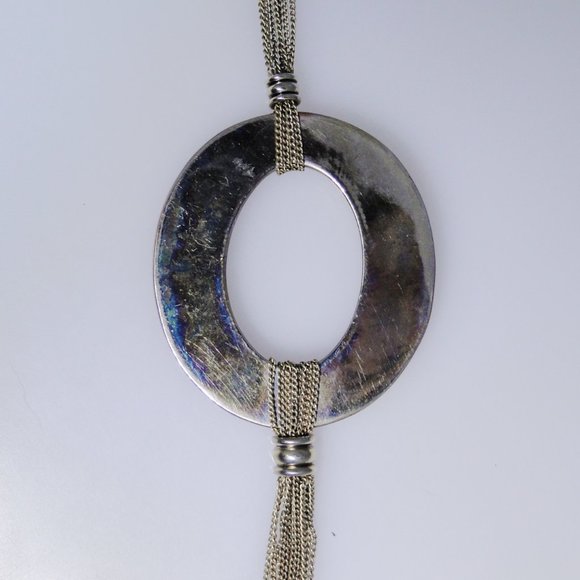 Monet necklace with super fine gold tone chains, faux tortoise shell - Picture 6 of 6